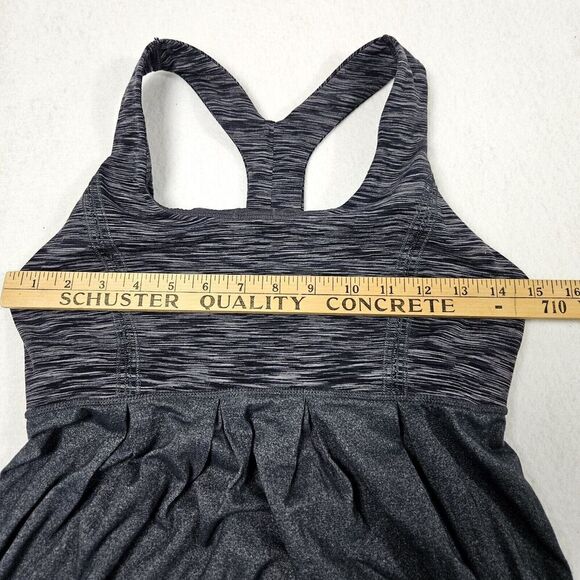 Lululemon Tanktop No Tag (Measures Size 2) Scoop Neck Black Gray Activewear - Picture 4 of 5